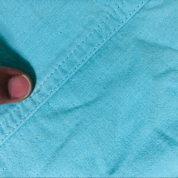 Talbots Aqua Cotton Cargo Roll-Up Pants Size 4 - Picture 9 of 9